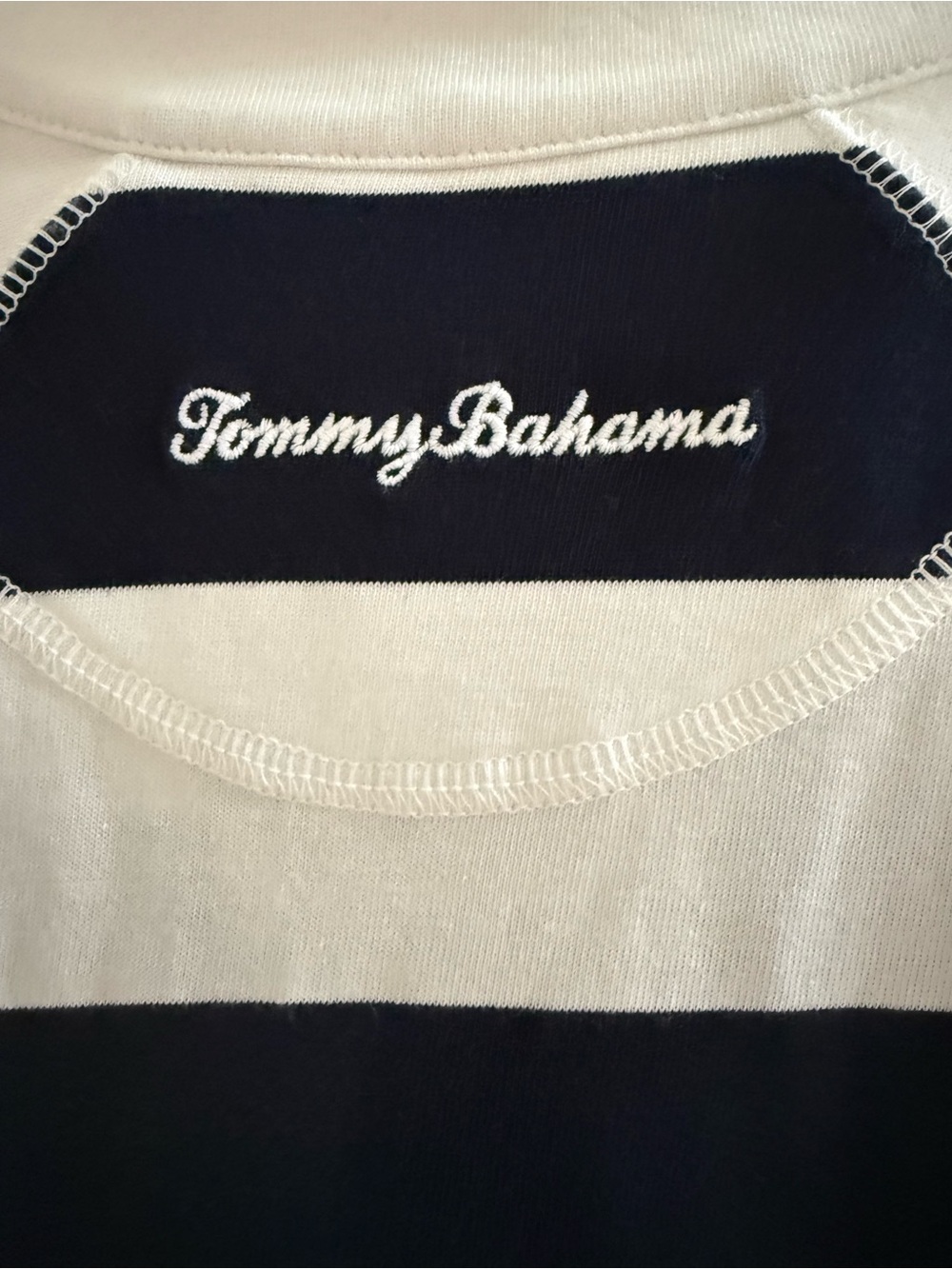 NWT Tommy Bahama Navy White Striped Quarter Zip Swim Cover-Up Dress XS Coastal - Picture 5 of 8